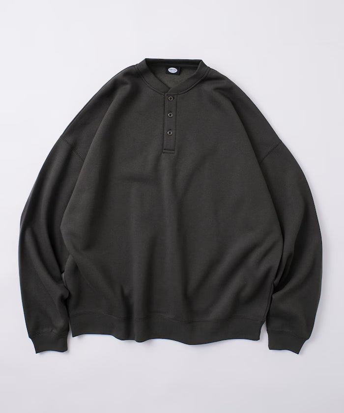 Big Silhouette Henley Neck Sweat Pullover [Limited Edition]