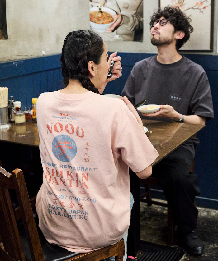 Limited Edition Purple Gold Hotel x FREAK'S STORE Exclusive Back Print Crew Neck T-Shirt - Pink