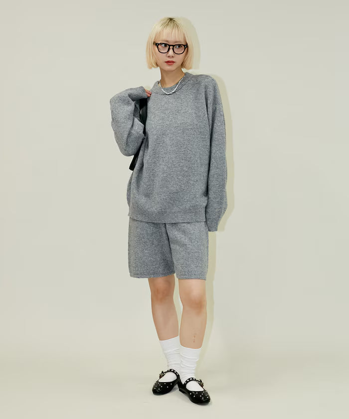 Knit Top Short Pants Set Up Limited Edition