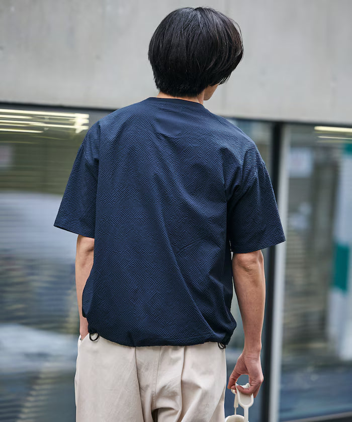 Limited release AiRide Air Ride Relax Fit Mult-material Pocket Seersucker Pullover Top Quick-drying UV Protection