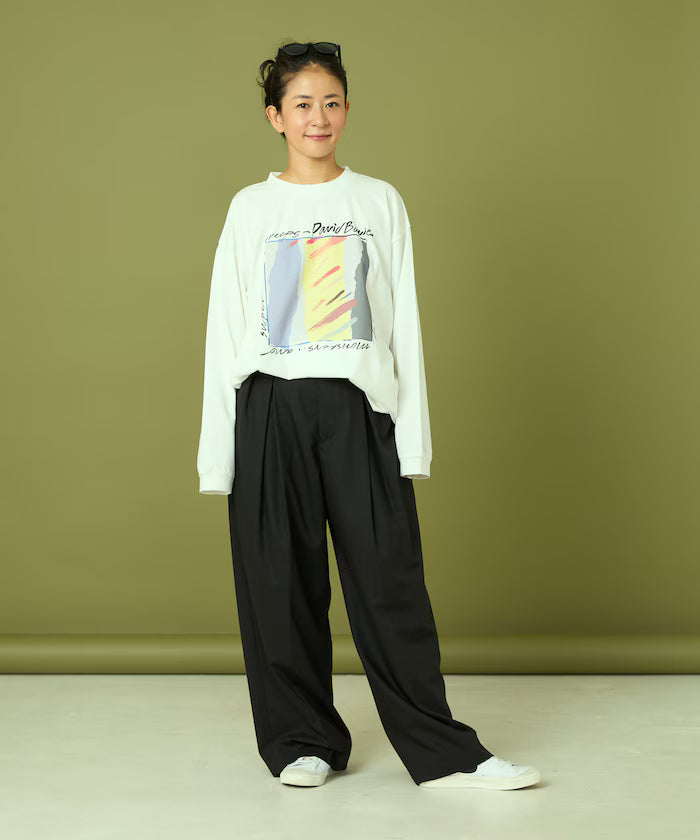 "David Bowie" print long sleeve T-shirt