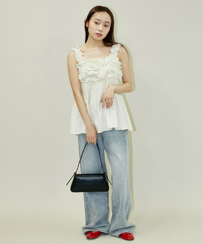 Double Gauze Gathered Camisole Blouse Limited Edition