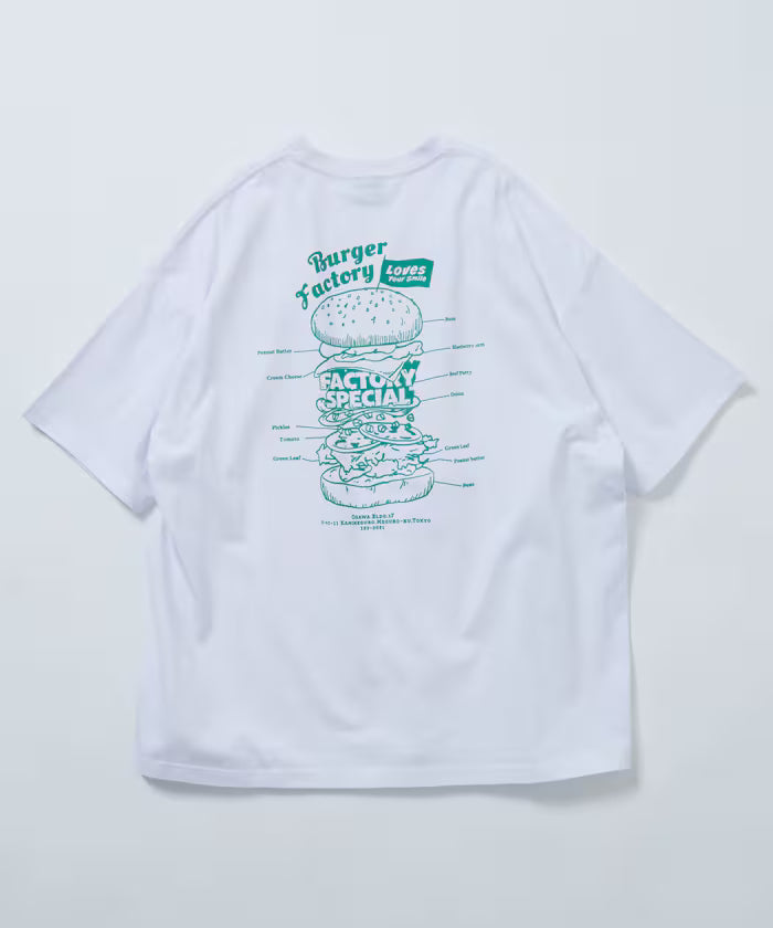 Burger Factory × FREAK'S STORE/ Burger Factory Limited Big Silhouette Back Print Crew Neck T-shirt 【Limited Edition】