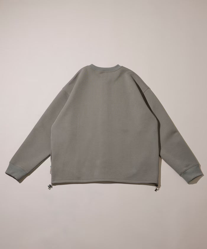 Big Silhouette Cardboard One Point Logo Snap Button Spindle Sweat Cardigan