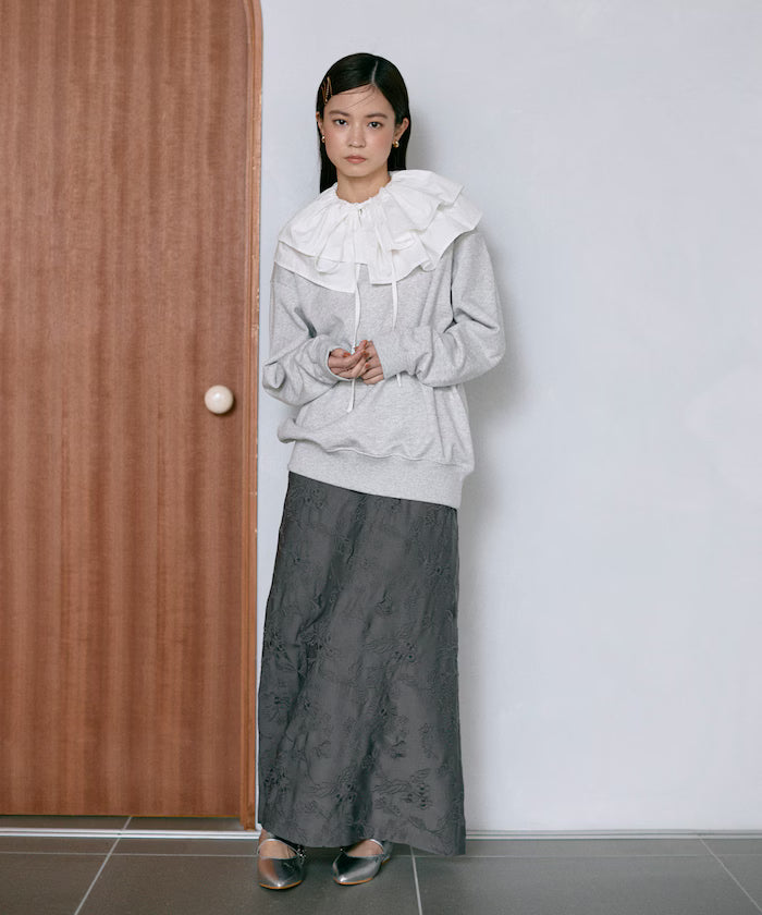 Flower Embroidery I-Line Easy Skirt
