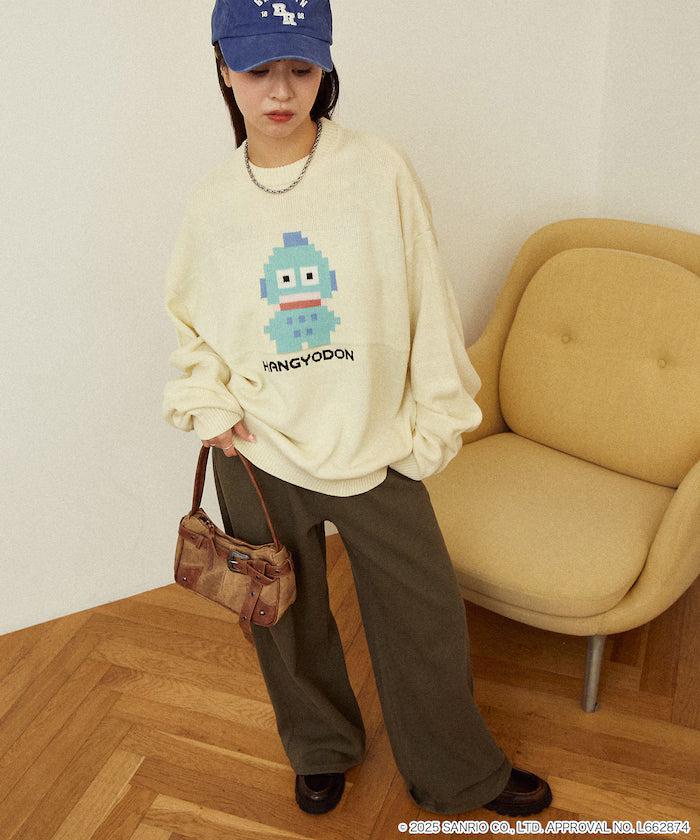 "SANRIO/Sanrio" Pixel Art Jacquard Knit Limited Edition