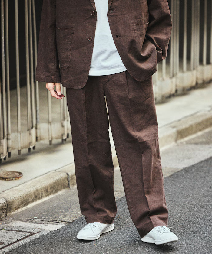 LINEN COTTON EASY SLACKS [Compatible with Setup]