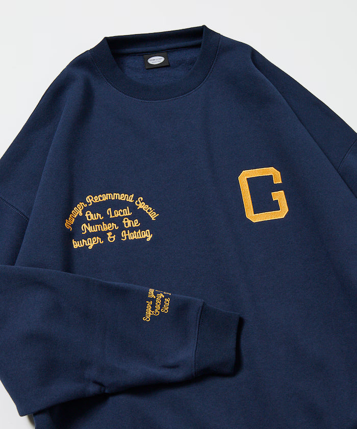 Big Silhouette Varsity Jacket Design Crew Neck Sweat / Back Print [Limited Edition]