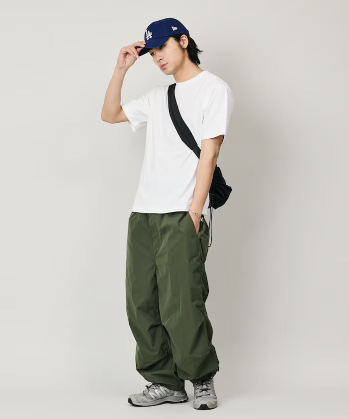 Quick Dry Fabric Wide Silhouette Poly Rip Cross Military Circus Pants/UV Cut/Quick Dry 【Limited Edition】
