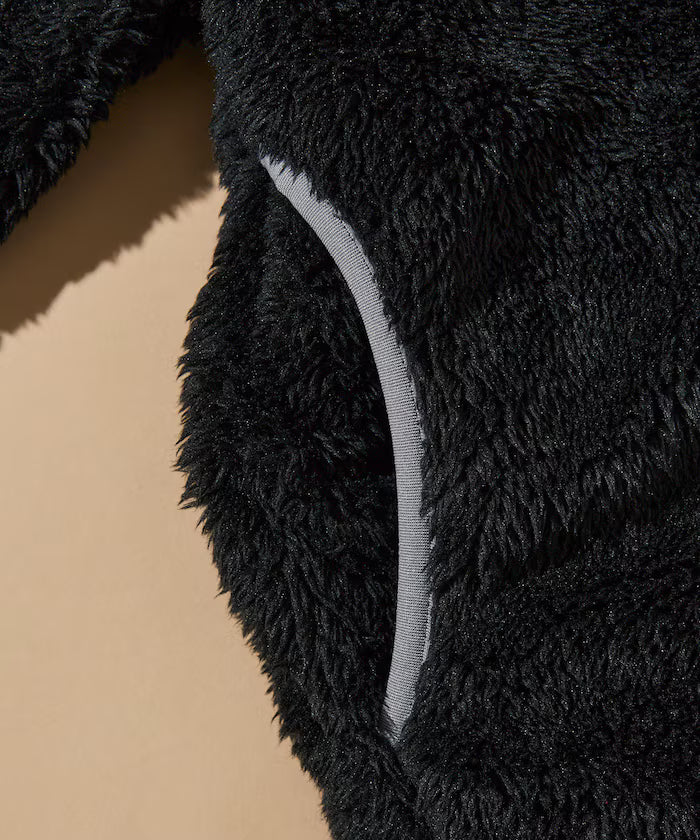 Relaxed Fit One Point Logo Reversible Nylon Fleece Jacket