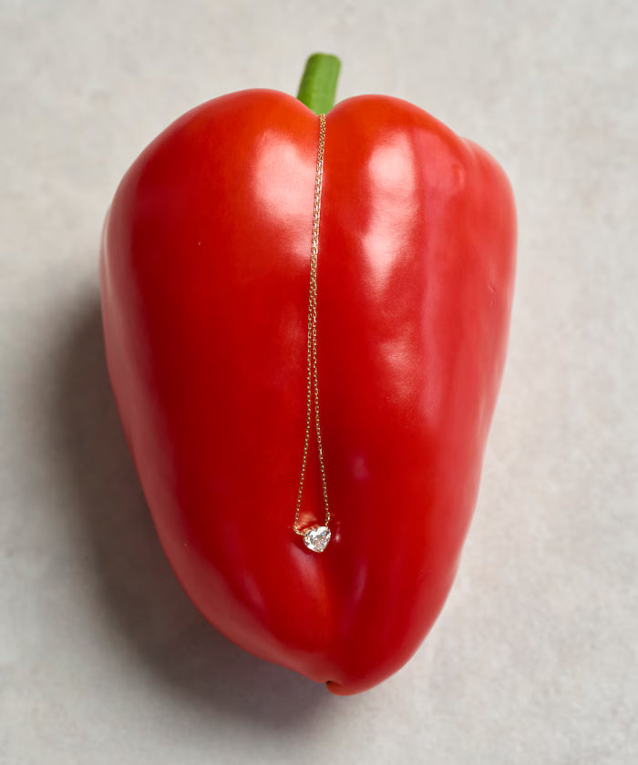 K10 Heart Necklace - Gold