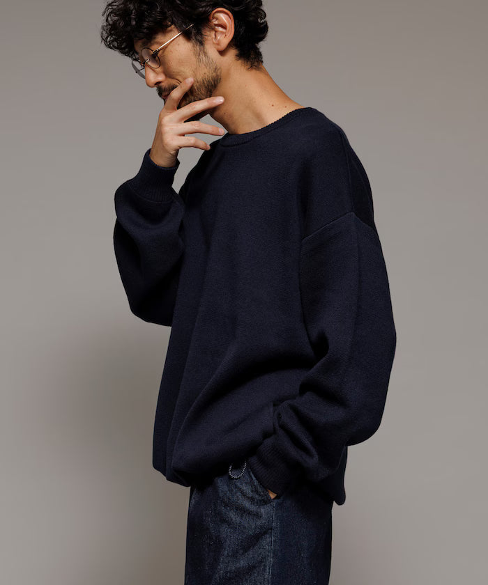 Milan Rib Spindle Crew Knit / Easy Care
