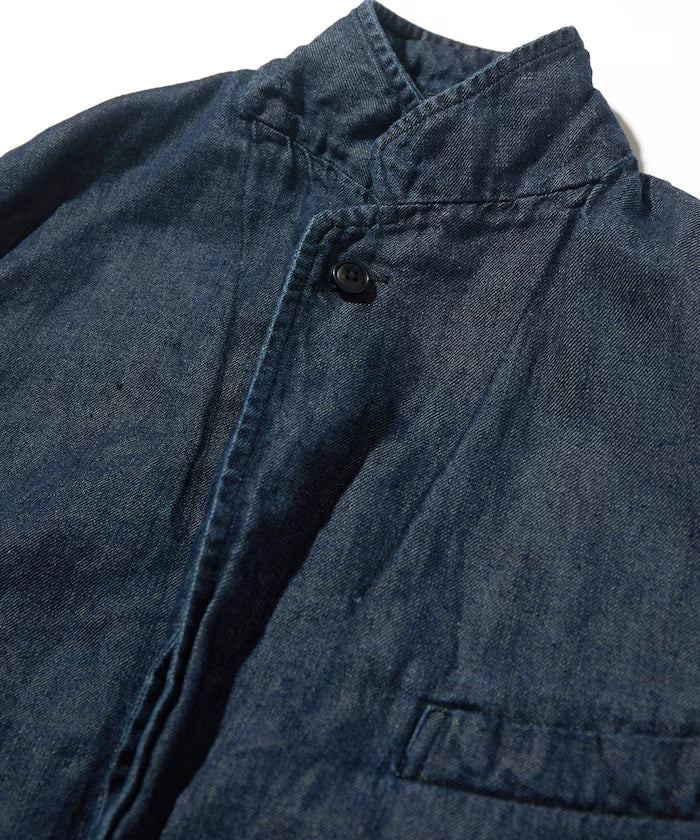 French Linen Denim Tailored Jacket