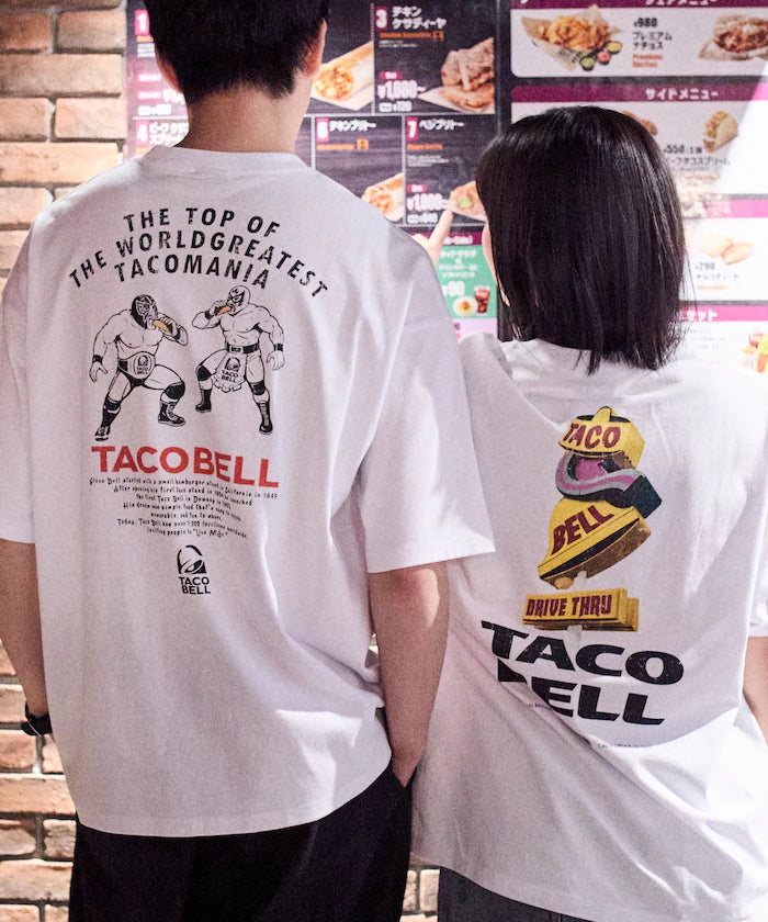 Limited Edition TACOBELL×FREAK'S STORE Exclusive Big Silhouette Back Print Crew Neck T-Shirt