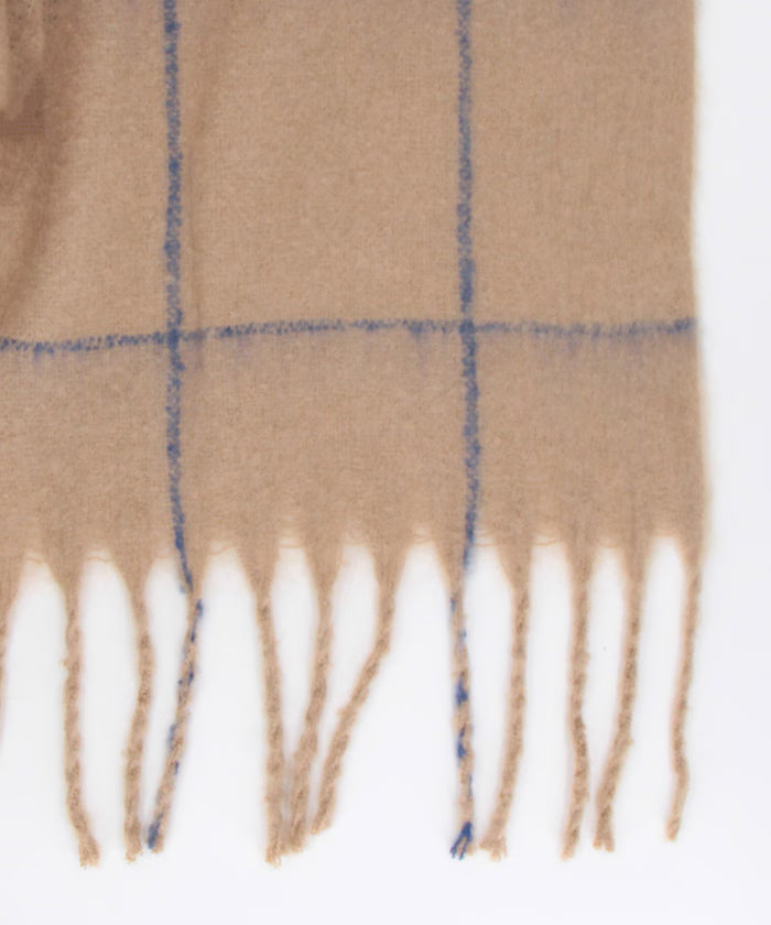 Window Pen Check Pattern Volume Scarf