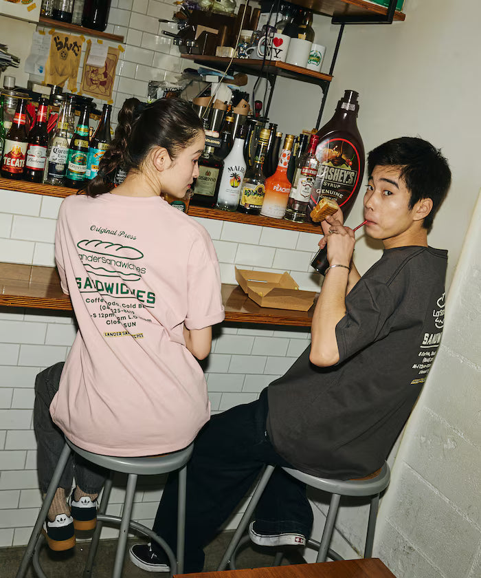 LANDER SANDWICHES×FREAK'S STORE/Lander Limited Edition Big Silhouette Back Print Crew Neck T-Shirt 【Limited Release】