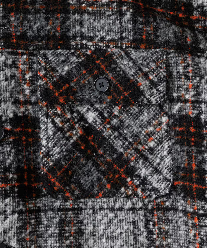 Poly Tweed CPO Check Shirt Jacket