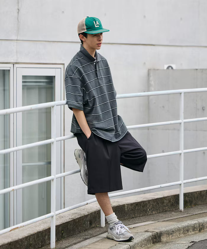 1-Tack Baggy Silhouette Slacks Short Pants