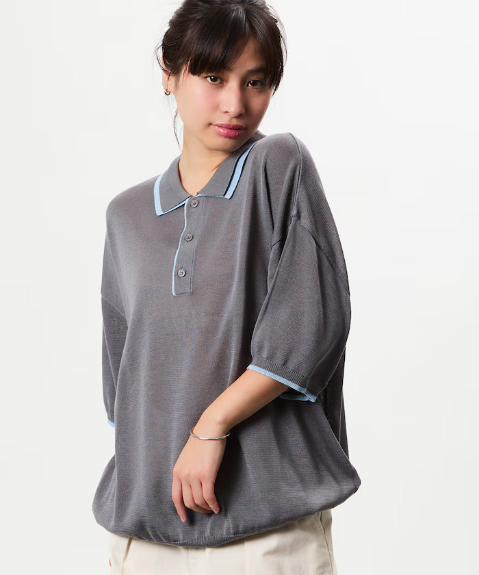 Limited Release Relaxed Fit Color Block Knit Polo Shirt
