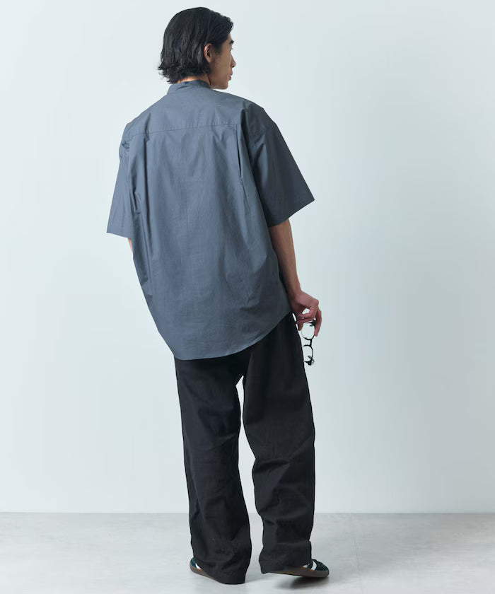 Relax Fit Relaxed Fit Band Collar Short Sleeve Shirt [Limited Edition]