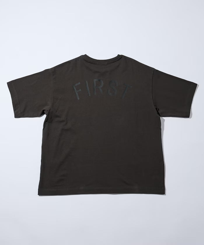6 oz Front Logo Embroidered Crew Neck T-Shirt / Back Print T-Shirt PRINT ROUND FIRST