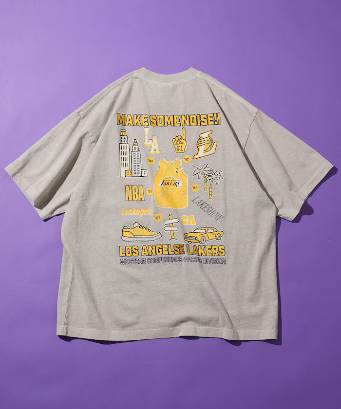 NBA × FREAK'S STORE Special Team Illustration Graphic Back Print Crew Neck T-Shirt