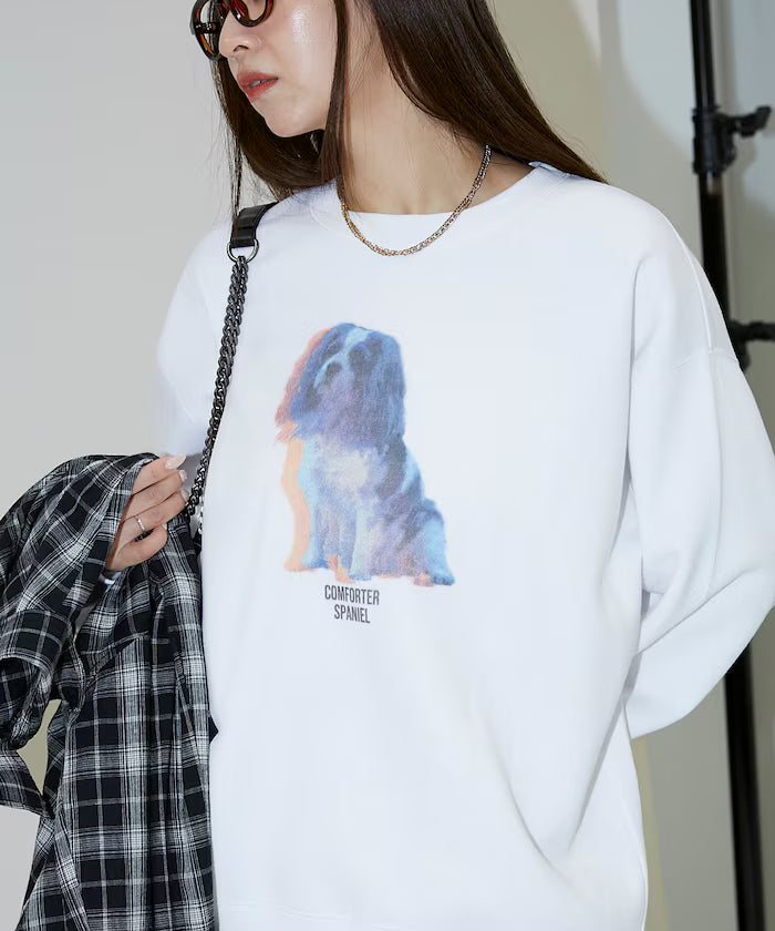Dog Photo Print Fleece Lined Sweat Pullover Limited Edition