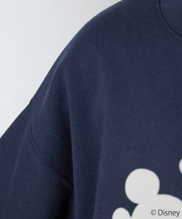 FREAK'S STORE×Ami Maeda/Disney/Mickey Mouse/Mickey Mouse/Flock Print Sweatshirt [Limited Edition]