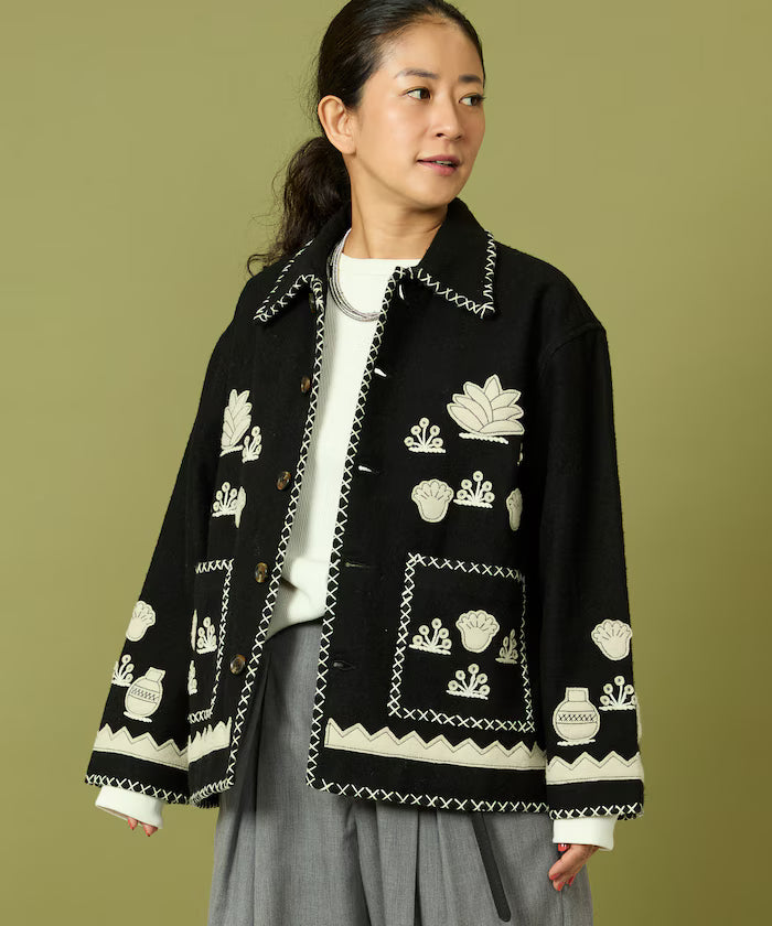 Indian Embroidery Wool Mexican Jacket