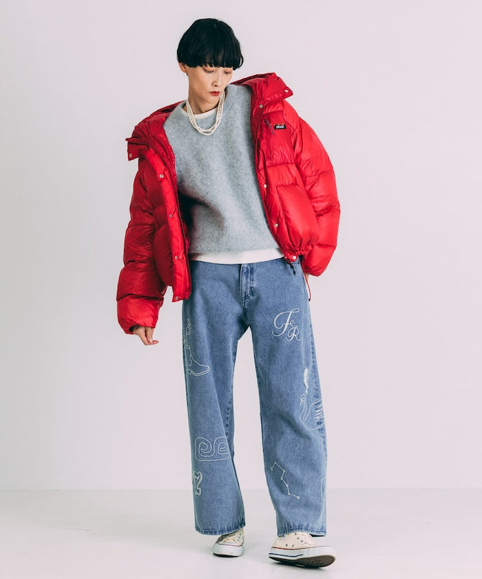 Chain Stitch Wide Denim