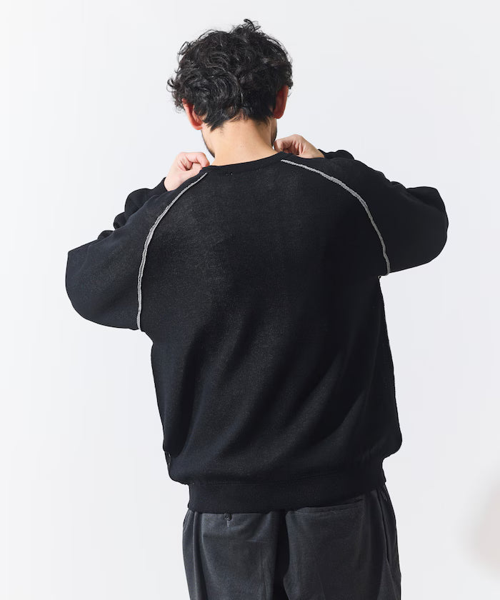 Cool Touch W Face Color Block Crew Neck Knit
