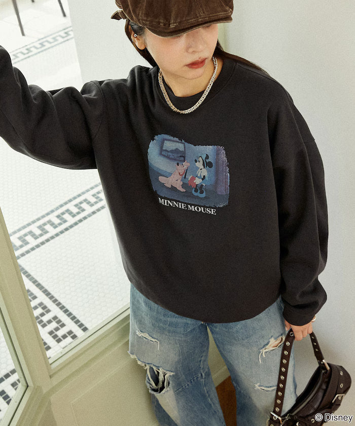 Minnie Mouse/ミニーマウス/Photo Print Crew Neck Sweat Limited Edition