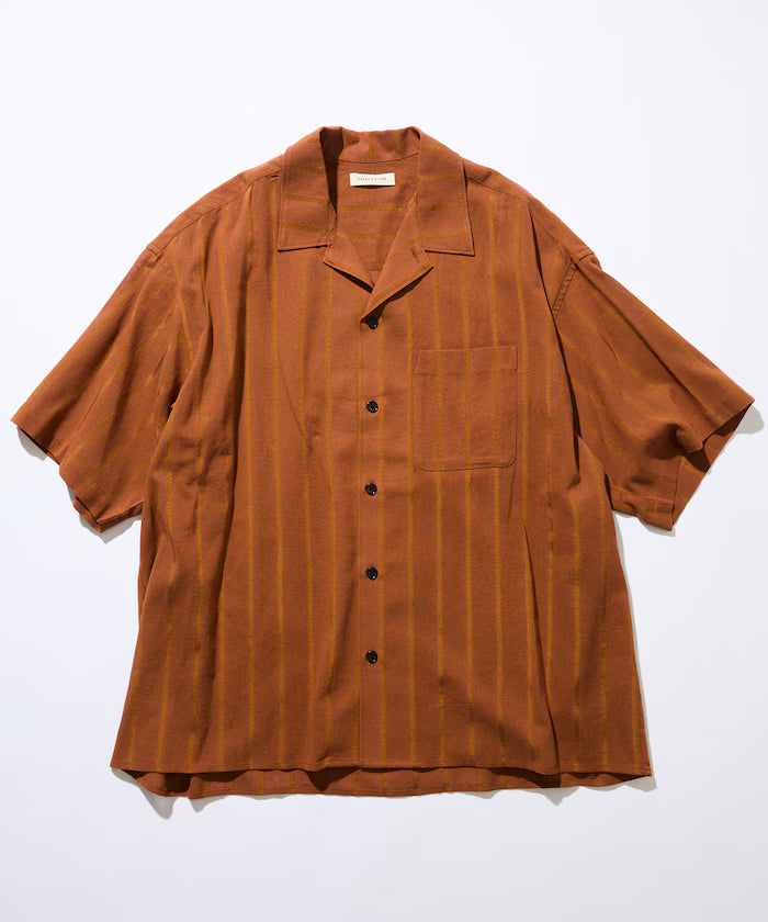 Relax Fit Relaxed Fit Shadow Stripe Open Color Shirt [Limited Release]