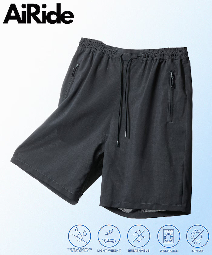 AiRide/Pocketable Easy Shorts/Quick-Drying/UV Cut 【Limited Edition】 - Charcoal gray