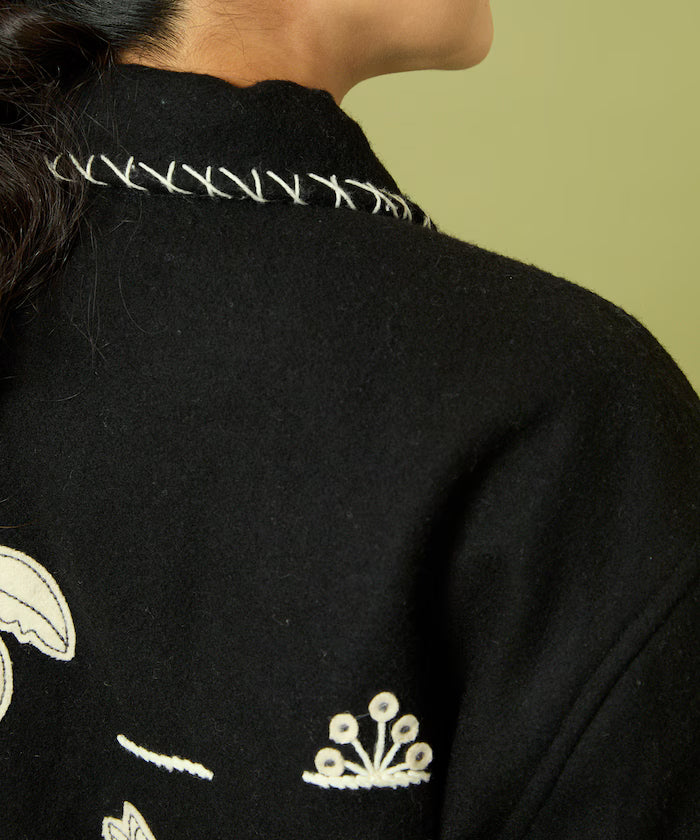 Indian Embroidery Wool Mexican Jacket