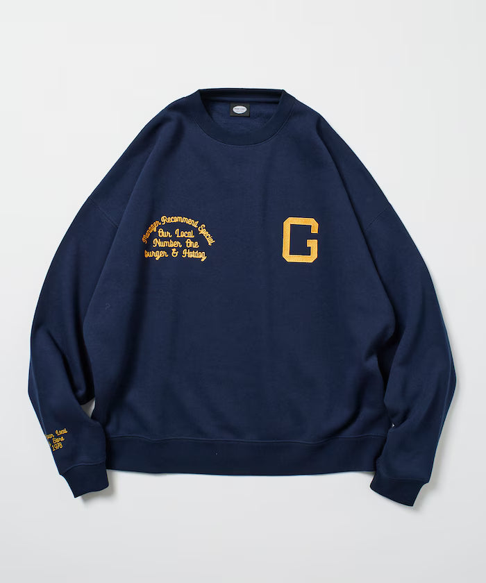 Big Silhouette Varsity Jacket Design Crew Neck Sweat / Back Print [Limited Edition]