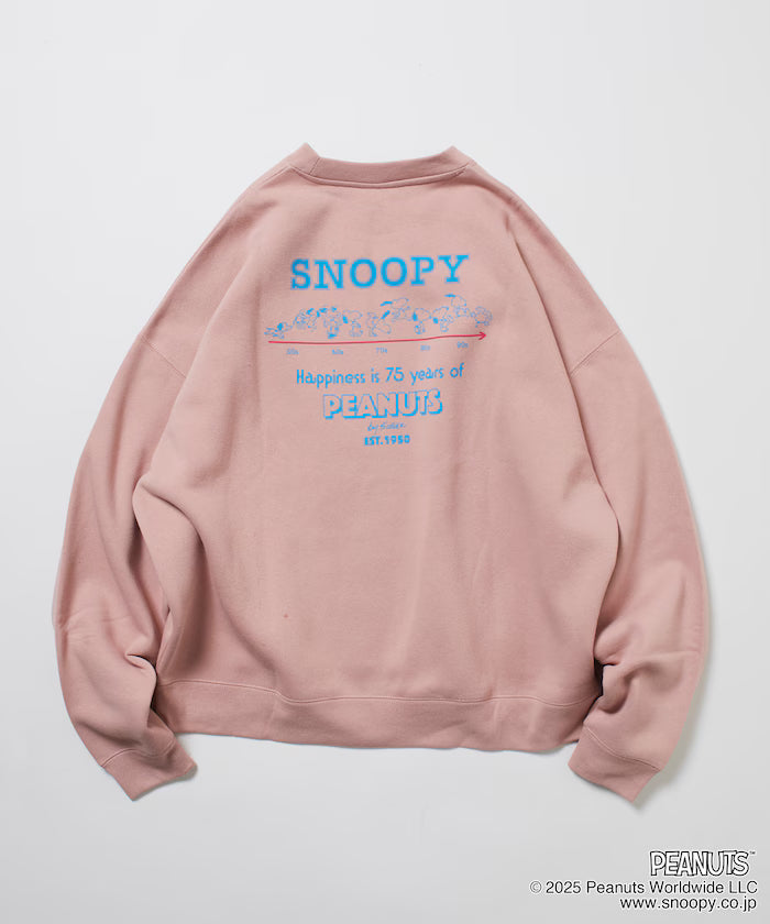 PEANUTS/Peanuts Exclusive Back Print Crew Neck Sweatshirt/Snoopy 【Limited Release】