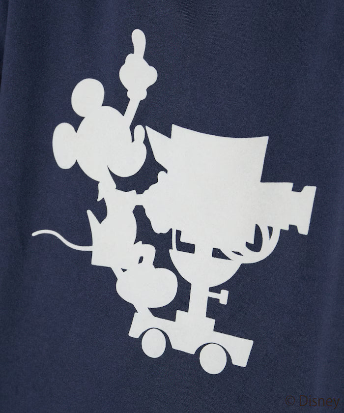 FREAK'S STORE×Ami Maeda/Disney/Mickey Mouse/Mickey Mouse/Flock Print Sweatshirt [Limited Edition]