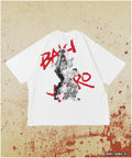 [Sales start June 12, 12:00] Baki 'The World's Strongest Father-Son Fight' Print Crew Neck T-Shirt - White