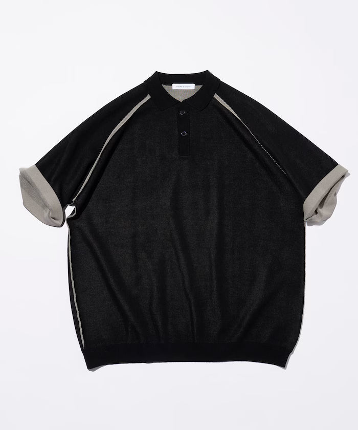 COOL TOUCH Double Face Color Polo Neck Knit Pullover Contact Cooling