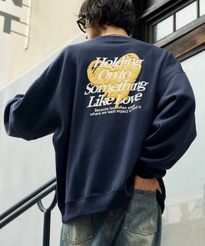 LOVE POP STUDIO HEART LOGO GRAPHIC SWEAT【Limited Edition】 - Navy