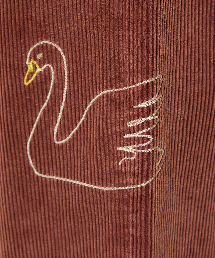 Chain Stitch Corduroy Pants