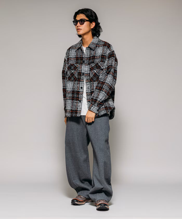 Poly Tweed CPO Check Shirt Jacket