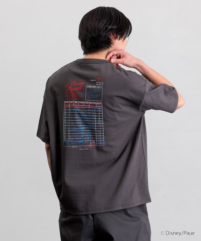 [TOY STORY] Exclusive Big Silhouette Back Print Crew Neck T-Shirt / Pizza Planet [Limited Edition]