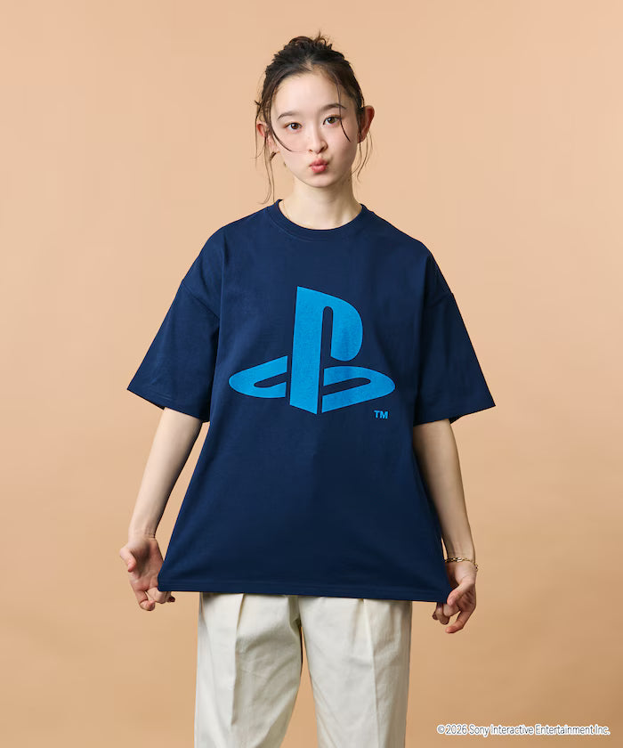 Big Silhouette Logo Back Print Crew Neck T-Shirt / PlayStation LOGO 【Limited Edition】
