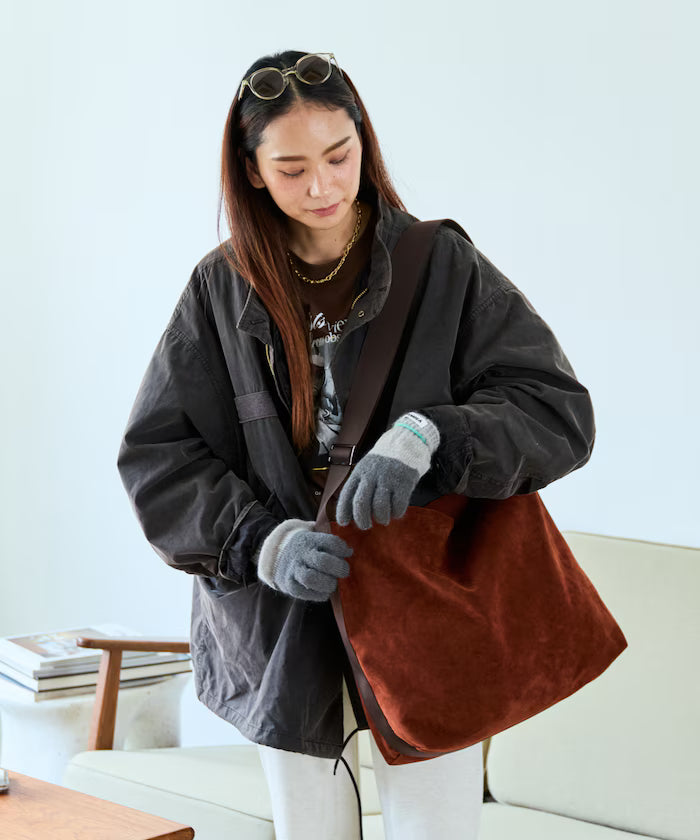 Custom ECO SUEDE SHOULDER BAG Eco Suede Shoulder Bag