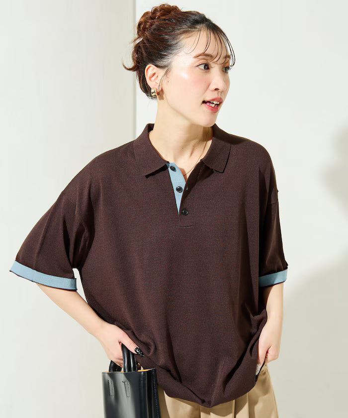 Relax Fit Relax Fit Cool Touch Color Block Knit Polo Shirt [Limited Edition]