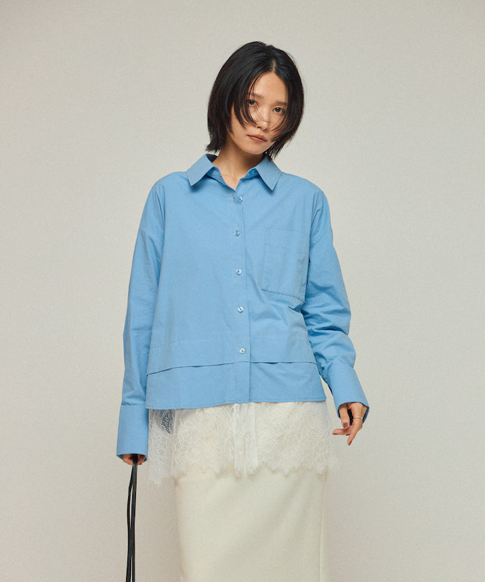 Oversized Lace Layered Shirt