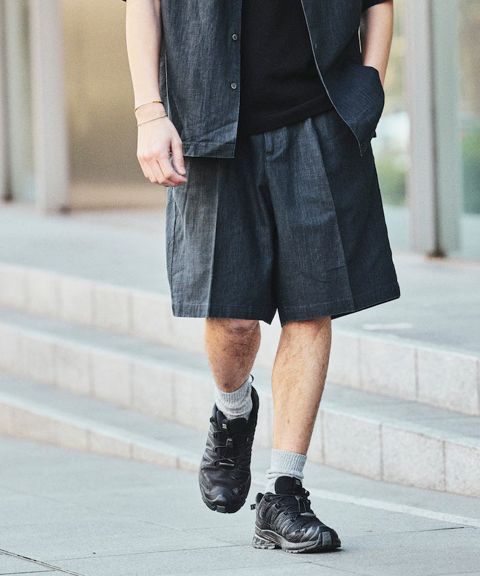 LINEN COTTON EASY SHORT PANTS