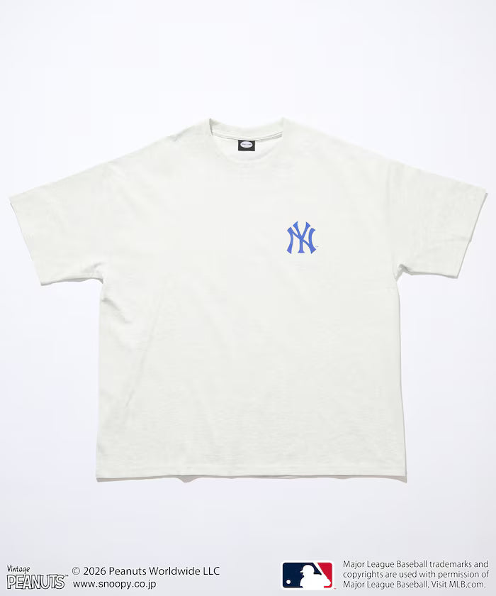 PEANUTS×MLB Exclusive Big Silhouette Back Print T-Shirt / YANKEES 【Limited Edition】